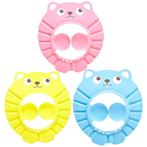 Hemoton 3pcs Shampoo Adjustable Bath Hat Infant Ear Baby Bathing Supply