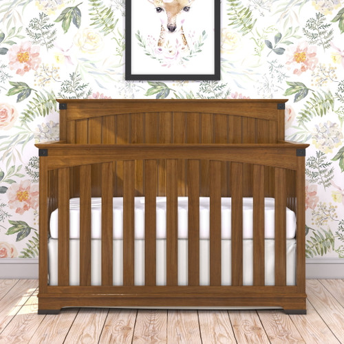 Redmond Full Panel 4-in-1 Convertible Crib, Coach Cherry