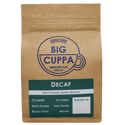 Big Cuppa - Decaf, Whole Bean, Medium Roast, 12oz