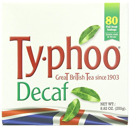 Typhoo British Tea, Decaf, Foil Fresh Teabags, 80 Count