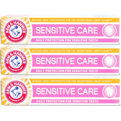 Arm & Hammer Sensitive Care Baking Soda Toothpaste 125g - Pack Of 3