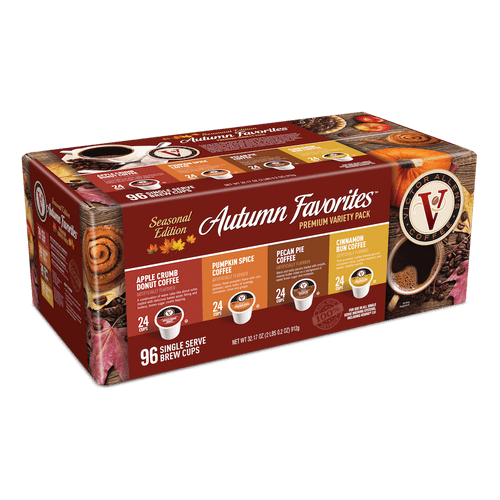 Victor Allen's Coffee Autumn Favorites Variety Pack, Medium Roast, 96 Count, Single Serve Coffee Pods For Keurig K-cup Brewers