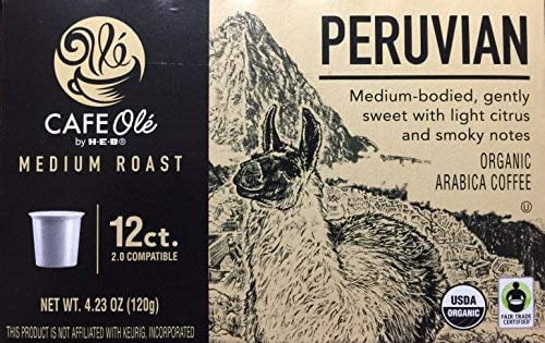 Cafe Ole Organics Peruvian Medium Roast Single Serve Coffee Cups