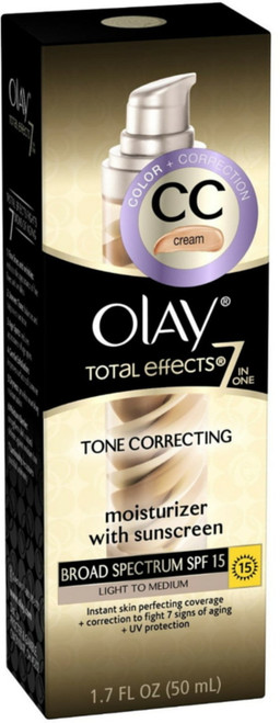 Olay Total Effects 7-in-1 Tone Correcting Moisturizer, Spf 15, Light To Medium 1.7 Oz