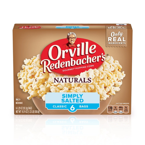 Orville Redenbacher's Naturals Simply Salted Popcorn, 3.29 Oz, 6 Ct