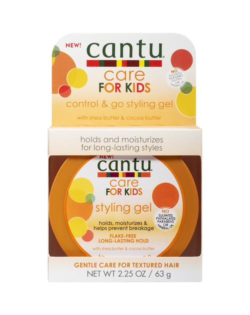 Cantu Care For Kids Styling Gel, Control And Go With Shea And Cocoa Butter, 2.25 Oz.