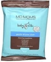 Baby Wipes By Md Moms ? Sensitive Eczema Approved Hypoallergenic Cleansing Towelettes For Sensitive Skin (12 Ct Travel Pouch)