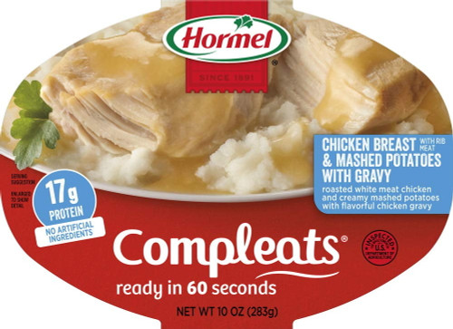 Hormel Compleats Chicken Breast With Rib Meat And Mashed Potatoes With Gravy, 10 Ounce, Pack Of 6