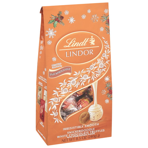 Lindt Lindor Holiday Snickerdoodle White Chocolate Truffles, 8.5 Oz. Bag
