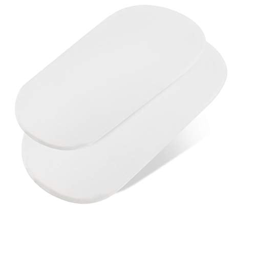 Jersey Knit Bassinet Sheet Set, Suitable For Cradles And Moses Baskets, Fitted Stretch, Fits Most Mattresses And Pads, Soft Material, For Boys And Girls, 30" X 16" X 2", White, 2 Pack