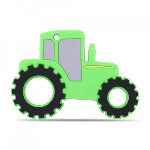 Baby Tractor Car Silicone Teether,sensory Chew Toys,bpa Free Soft And Effective Infant Teething Pain Relief Toys,freezer Safe,food Grade ,green