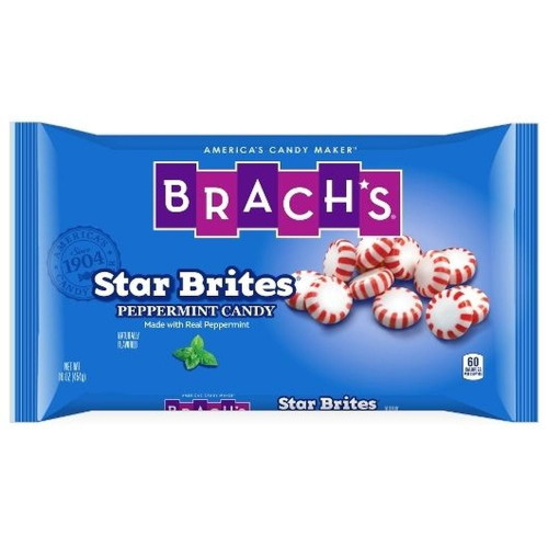 Brachs Star Brites Peppermint Candy, 16 Ounce -- 12 Per Case.