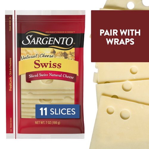 Sargento® Sliced Swiss Natural Cheese, 11 Slices