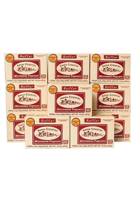 Amish Country Popcorn | 36 Bags Of Microwave Ladyfinger Butter Popcorn | Old Fashioned, Non-gmo And Gluten Free (36 Bags)