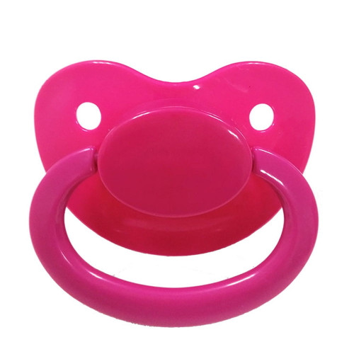 Shiyao Adult Sized Pacifier Dummy For Adult Babies, Large Handle, Large Shield, Princess(fuchsia)