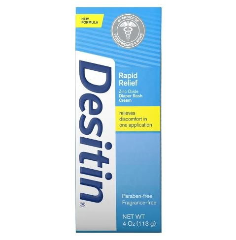 5 Pack - Desitin Rapid Relief Creamy Diaper Rash Ointment - 4 Oz Each