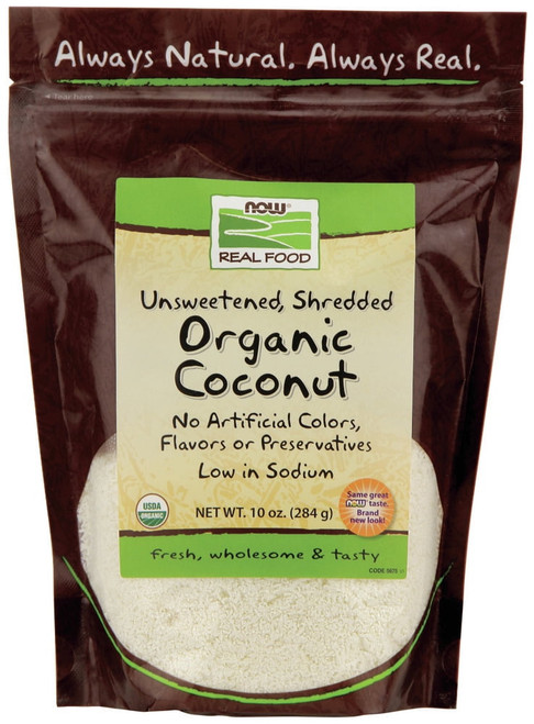 Coconut Organic Unsweetened Now Foods 10 Oz Bulk