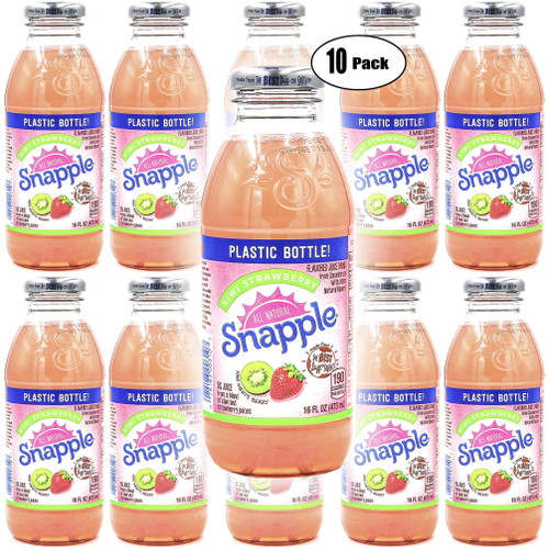 Snapple Kiwi Strawberry Iced Tea, 16oz Bottle (pack Of 10, Total Of 160 Fl Oz)
