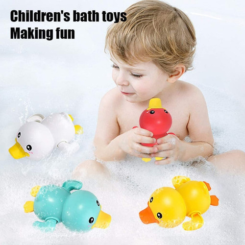 Actoyo Cute Classic Little Duck Clockwork Bathtub Pool Bath Toys For Toddler 1-3 Years