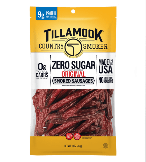 Tillamook Country Smoker Zero Sugar Original Keto Friendly Smoked Sausages, 10 Ounce