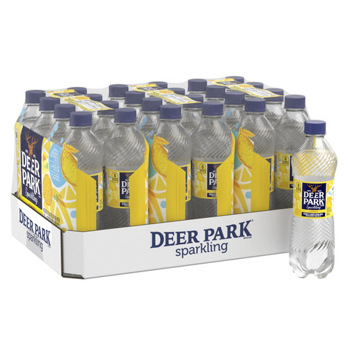 Deer Park Sparkling Water, Lemon, 16.9 Oz. Bottles (24 Count)