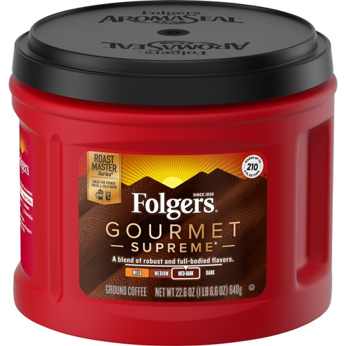 Folgers Gourmet Supreme Ground Coffee, 22.6 Ounce Canisters