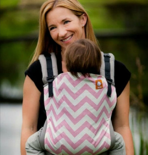 Tula Ergonomic Baby Carrier Pink Zig Zag - Standard, Size 15-45 Pounds