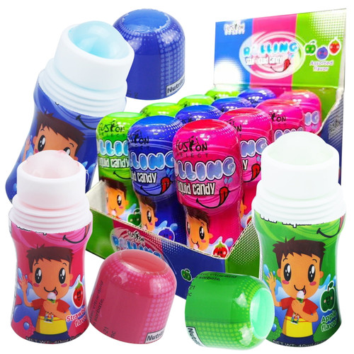 Fusion Select Rolling Liquid Sour Candy - 40ml Sour Lickers, Sour Candy Liquid In Resealable Roll-on Bottles - Birthday Parties, Game Prizes, Gifts For Children & Adults - Assorted Flavors, 12-pack
