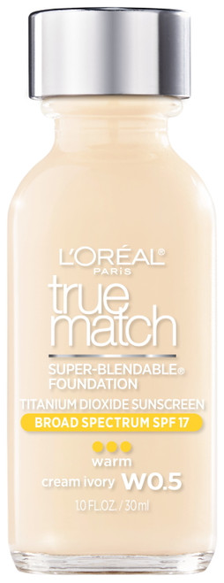 L'oreal Paris True Match Super-blendable Liquid Foundation, Cream Ivory, 1 Fl. Oz.
