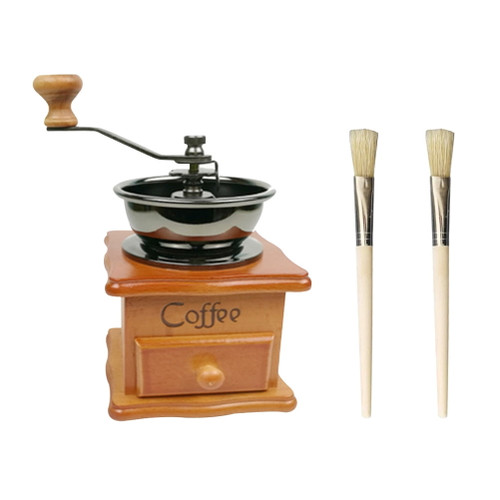 Grinder Coffee Hand Manual Bean Mill Wooden Vintage Roller Antique Burr Machine Espresso Portable Travel Powder Handheld