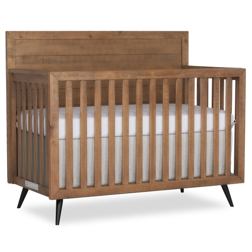 Evolur Stilnovo Mid Century 4-in-1 Convertible Crib, Sugarcane
