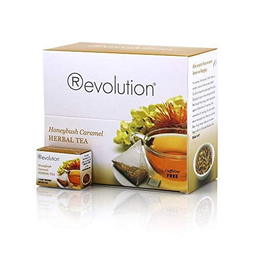 Revolution Tea - Honeybush Caramel Herbal Tea | Premium Full Leaf Infuser Teabags - Antioxidant Rich (30 Bags)