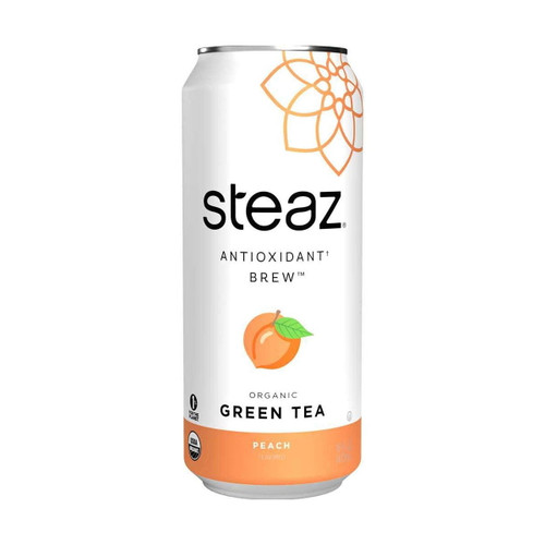 Steaz Green Tea Soda Organic Iced Green Tea Peach -- 16 Fl Oz Pack Of 4