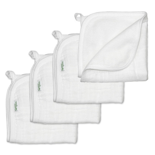 Green Sprouts Muslin Washcloths Made From Organic Cotton (4pk)