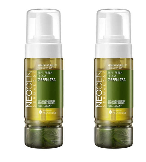 Neogen Naturals Green Tea Real Fresh Cleanser, 5.64 Fl Oz, 2-pack
