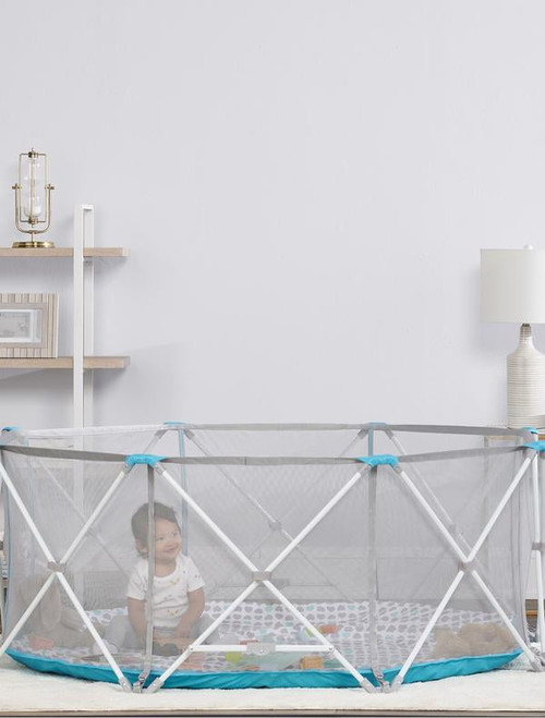 Regalo 8 Panel My Play Portable Play Yard With Removable Pad, Teal