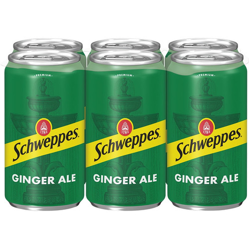Schweppes Ginger Ale Soda, 7.5 Fl Oz Mini Cans, 6 Pack