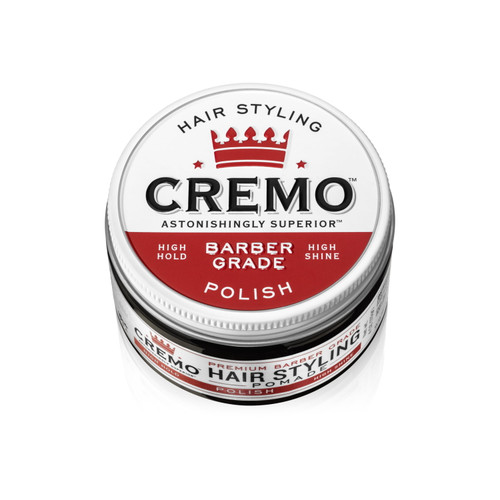 Cremo Barber Grade Hair Styling Pomade, Polish, 4oz