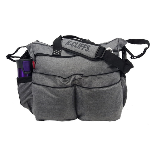 K-cliffs Zipper Pockets Stroller Straps Changing Pad Included Messenger Diaper Bags, Mat Gray