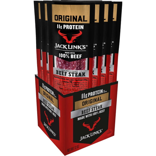 Jack Link's Premium Cuts Beef Steak Stick, Original, 1 Oz, 12 Ct