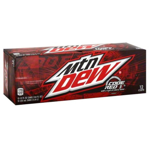 Mountain Dew Soda Fridge Pack (pack Of 4) (code Red Soda Cherry)