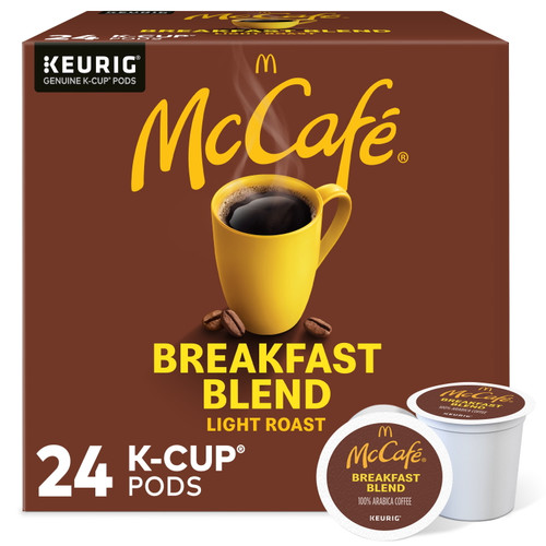Mccafe Breakfast Blend K-cup Coffee Pods, Light Roast, 24 Count For Keurig Brewers