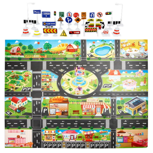 Womail 50% Off Clear! Baby Toys Toddler Toys Christmas Gifts Education Kids Play Mat City Road Buildings Parking Map Game Scene Map With Traffic Sign On Clearance Toys For 5 Year Old Boys
