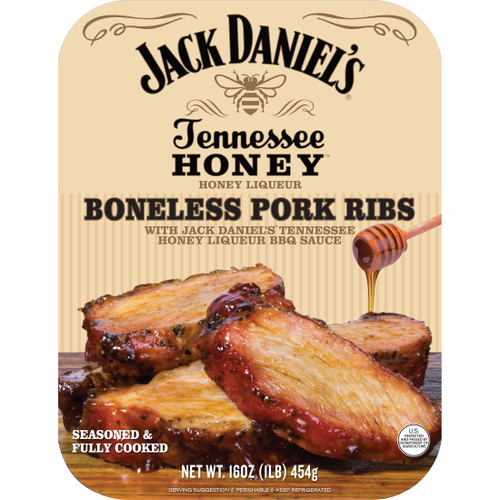 Jack Daniel's Honey Bbq Boneless Ribs, 16 Oz, Fresh, Heat And Eat Entree