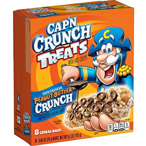 Quaker Captain Crunch Treat Bar 8ct - Peanut Butter, 8count