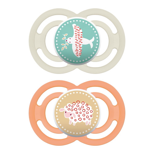 Mam Perfect Pacifier, 6+ Months, Girl, 2 Pack