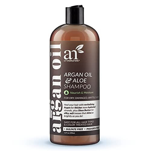 Artnaturals Moroccan Argan Oil Shampoo - (12 Fl Oz / 355ml) - Moisturizing, Volumizing Sulfate Free Shampoo For Women, Men And Teens - Used For Colored And All Hair Types, Anti-aging Hair Ca