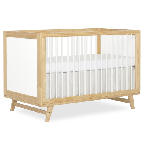 Dream On Me Carter 5 In 1 Full Size Convertible Crib In Natural And White