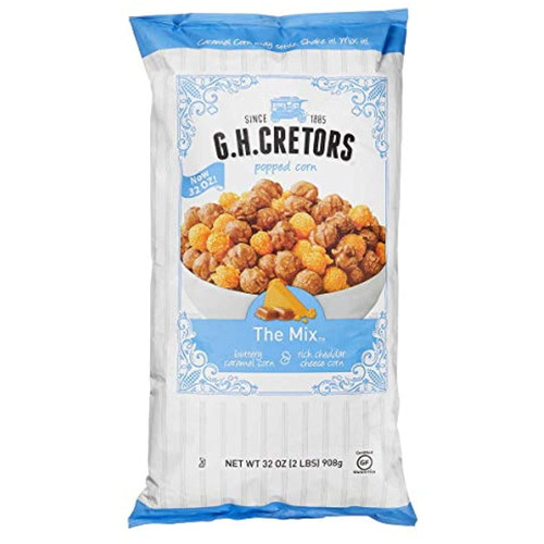 G.h. Cretors Caramel & Cheese Popcorn The Mix ( 2 Pack 32oz Each Bag )(64oz Total )