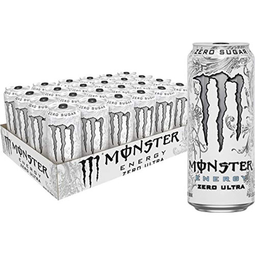 Monster Energy Zero Ultra, Sugar Free Energy Drink, 16 Ounce, Pack Of 24